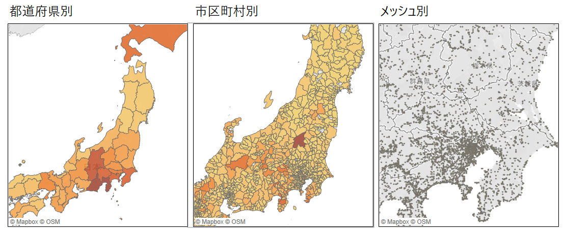 検索／訪問数ヒートマップ